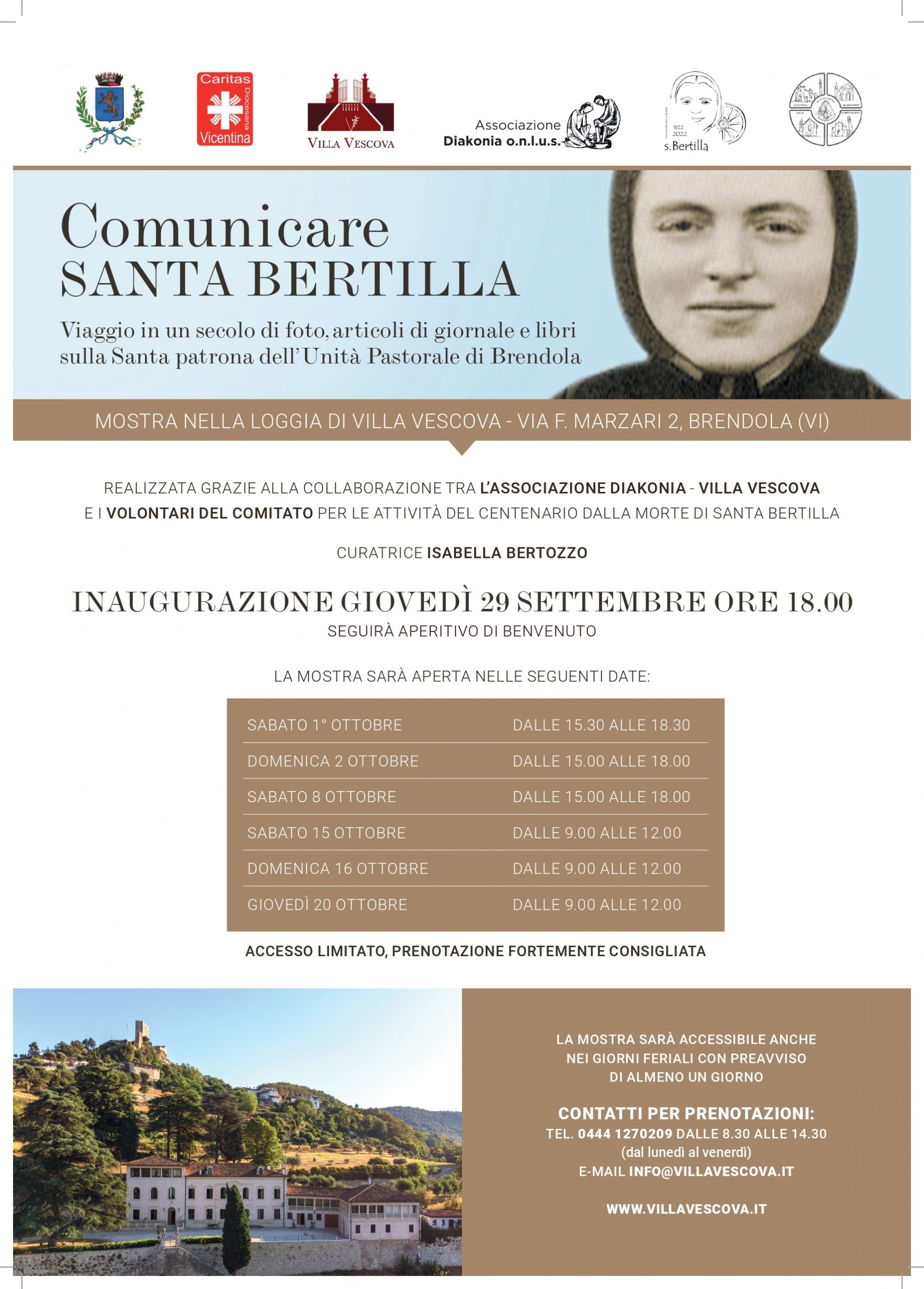 “Comunicare santa Bertilla”, mostra per i 100 anni dalla morte